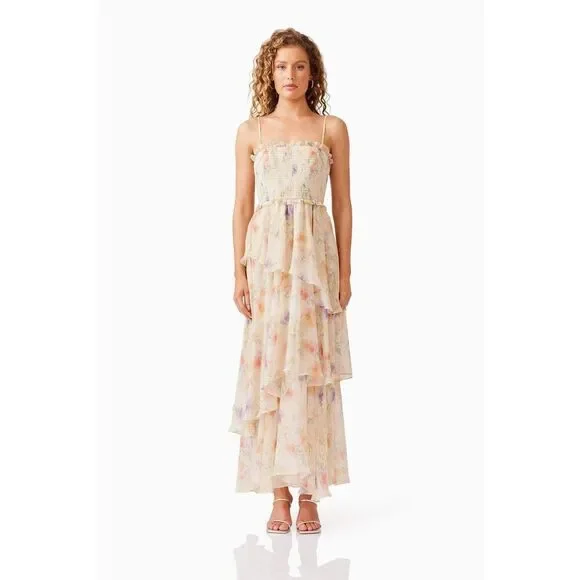 ELLIATT Livette Maxi Dress in Floral Wedding Guest Gala Event Dress size S NWT - Picture 4 of 8